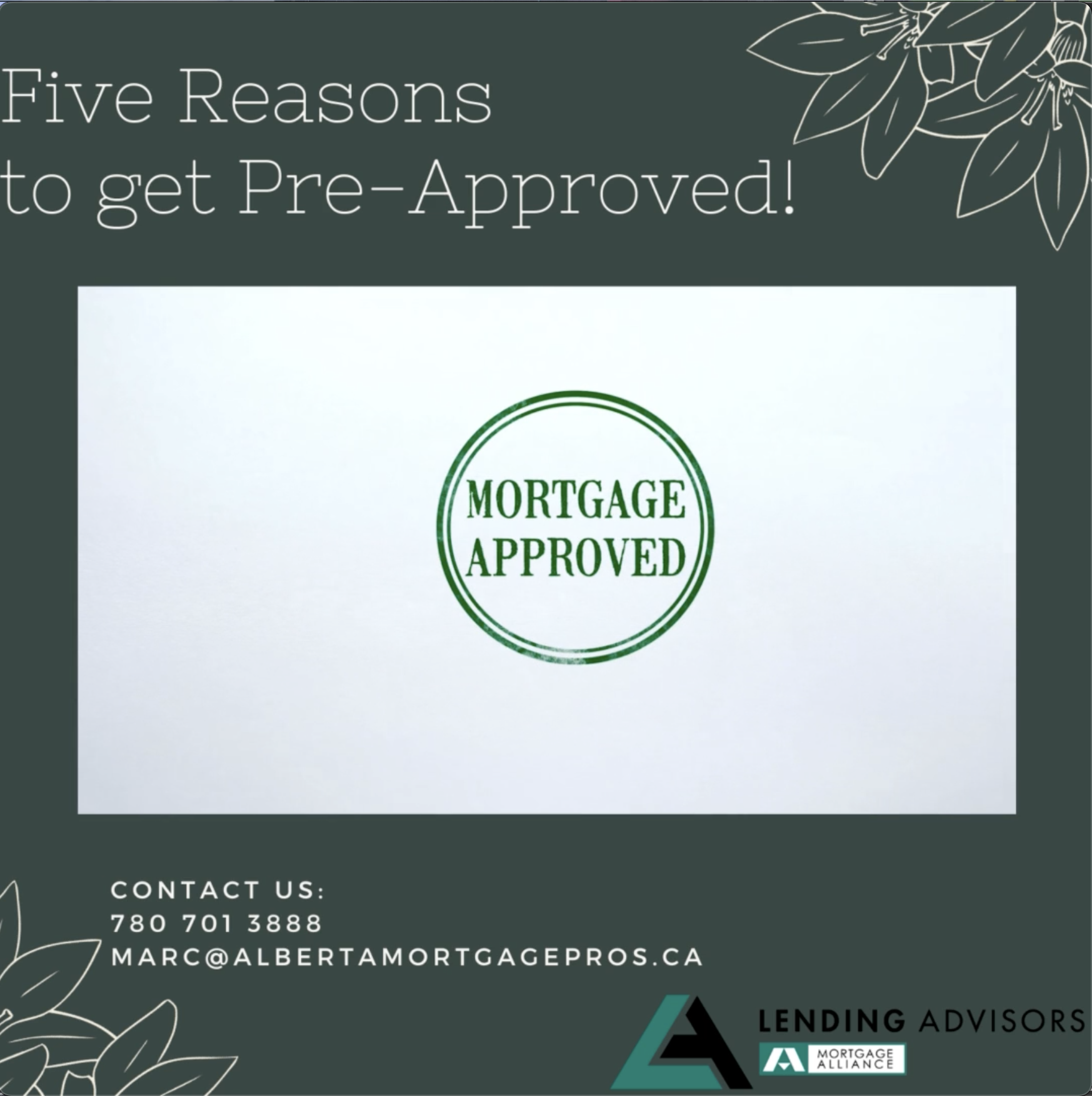 Five Reasons to get Pre-Approved!